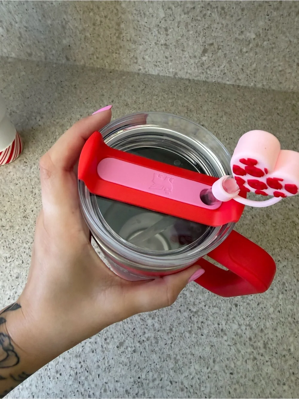 Limited Edition Valentine’s Day Stanley 40oz Red Tumbler - Picture 2 of 3